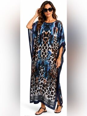 Animal Print Jewel Tones Kaftan